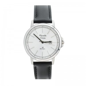 Alexandre Christie AC 1014 Silver White Black Tick Leather Lady LDLSSSLBA